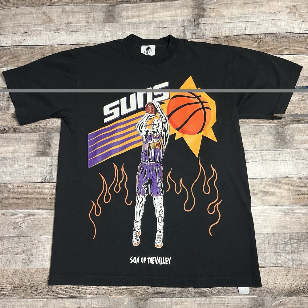 Warren Lotas Shirt Size Medium Black Phoenix Suns Streetwear Skeleton